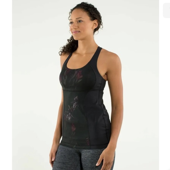 Lululemon 2 energy tank midnight iris multi black top. - Picture 1 of 6